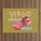 Virgo Perfection in Mustard Yellow | Zodiac Series Outdoor Rug Gallery Image 1