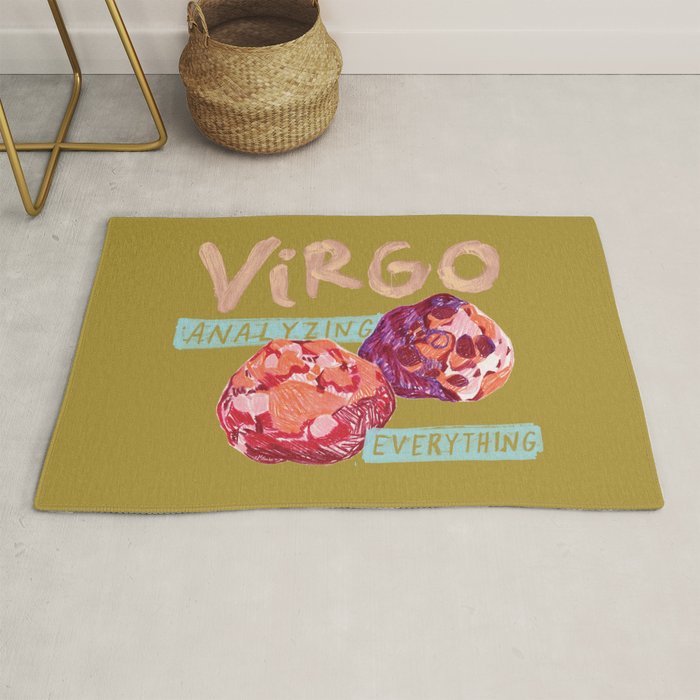 Virgo Perfection in Mustard Yellow | Zodiac Series Rug Gallery Image 1