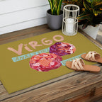 Virgo Perfection in Mustard Yellow | Zodiac Series Outdoor Rug Gallery Image 2