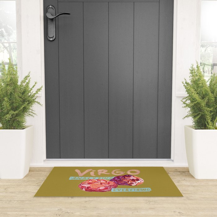 Virgo Perfection in Mustard Yellow | Zodiac Series Welcome Mat Gallery Image 3