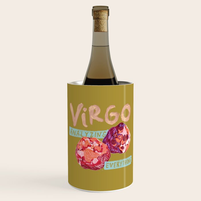 Virgo Perfection in Mustard Yellow | Zodiac Series Wine Chiller Gallery Image 1