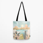 Retro Desert Oasis Tote Bag Gallery Image 2