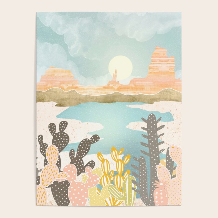 Retro Desert Oasis Poster Gallery Image 1