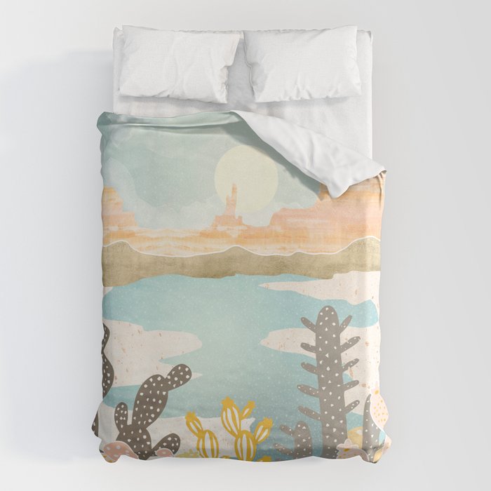 Retro Desert Oasis Duvet Cover Gallery Image 1