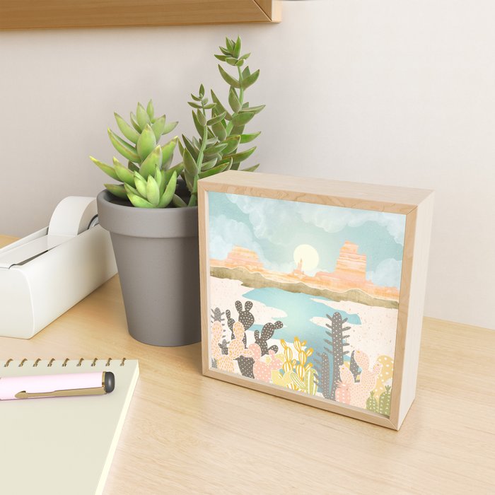 Retro Desert Oasis Mini Art Print Gallery Image 2