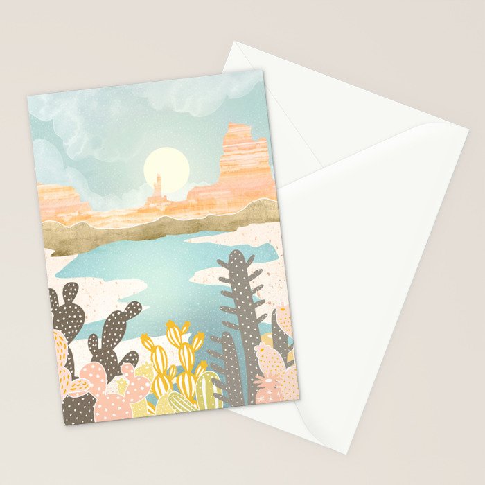 Retro Desert Oasis Stationery Card Gallery Image 2