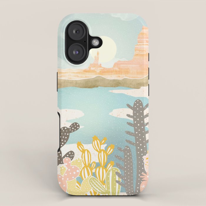 Retro Desert Oasis iPhone Case Gallery Image 1