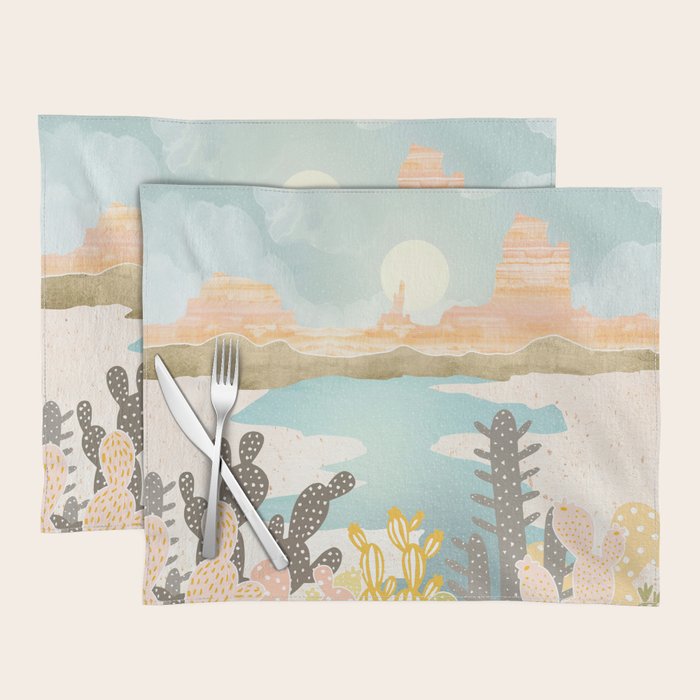 Retro Desert Oasis Placemat Gallery Image 1