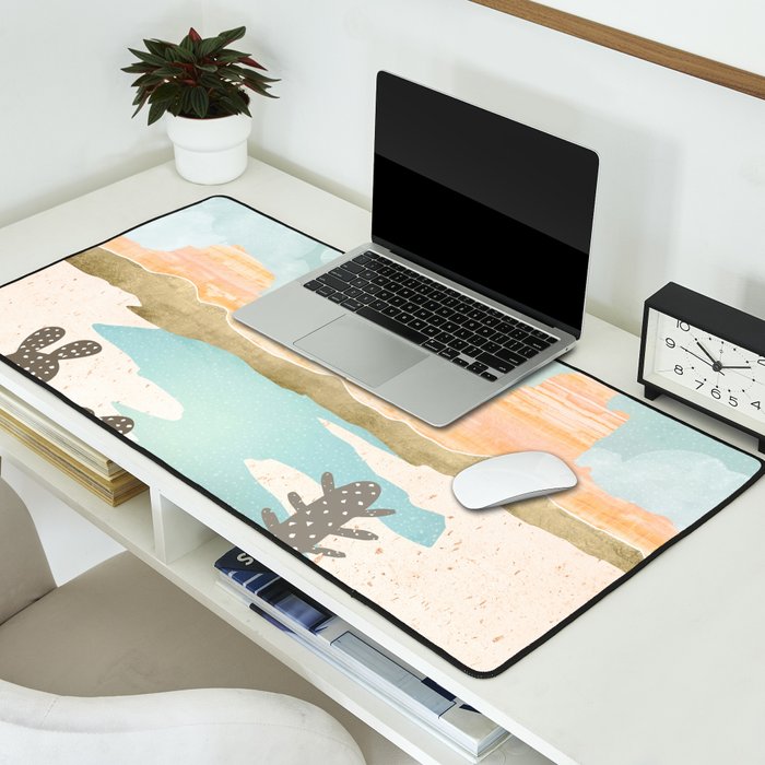 Retro Desert Oasis Desk Mat Gallery Image 2