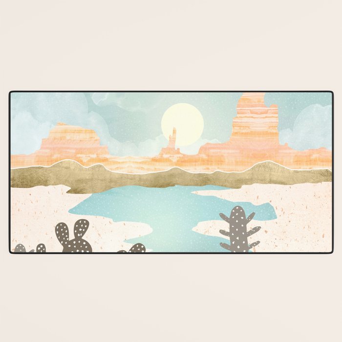 Retro Desert Oasis Desk Mat Gallery Image 3