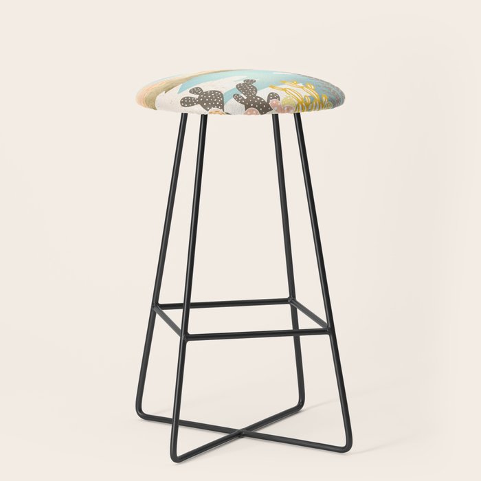 Retro Desert Oasis Stool Gallery Image 1
