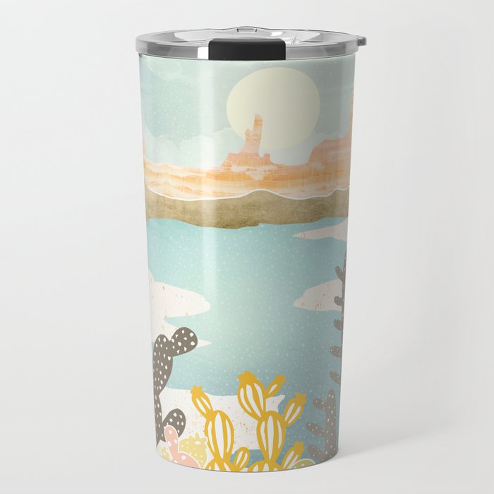 Retro Desert Oasis Travel Mug Gallery Image 1