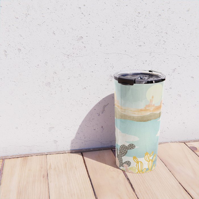 Retro Desert Oasis Travel Mug Gallery Image 4