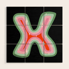 Rainbow X Wood Wall Art Gallery Image 1