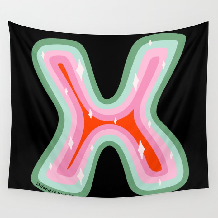 Rainbow X Wall Tapestry Gallery Image 4