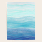 Sea Waves, Abstract Watercolor Painting Poster Gallery Image 4