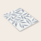 Japandi Calm Neutral Blue Grey Leaf Pattern Notebook Gallery Image 3