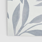 Japandi Calm Neutral Blue Grey Leaf Pattern Poster Gallery Image 3