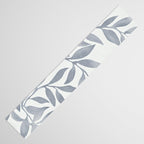 Japandi Calm Neutral Blue Grey Leaf Pattern Table Runner Gallery Image 3