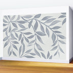 Japandi Calm Neutral Blue Grey Leaf Pattern Wall Mural Gallery Image 2