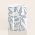 Japandi Calm Neutral Blue Grey Leaf Pattern Coffee Mug Gallery Image 4