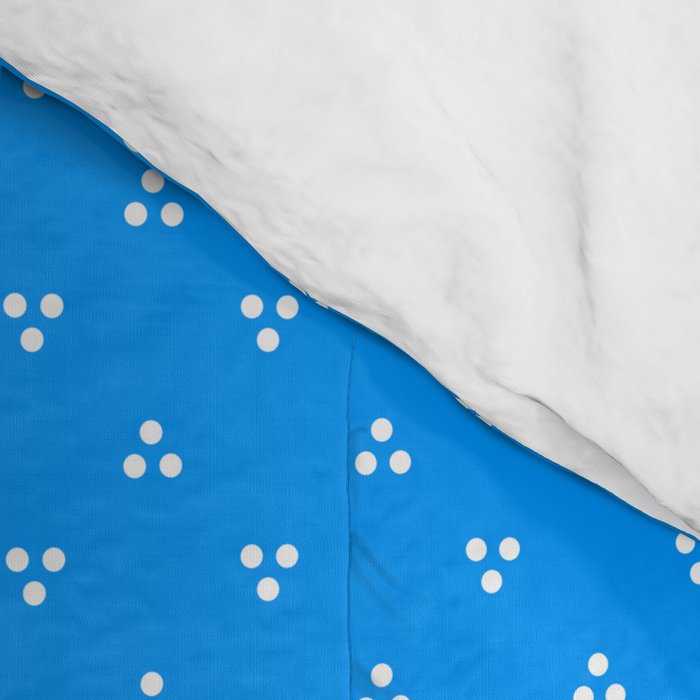 White Dots Pattern On Blue Comforter Gallery Image 4