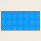 White Dots Pattern On Blue Desk Mat Gallery Image 3