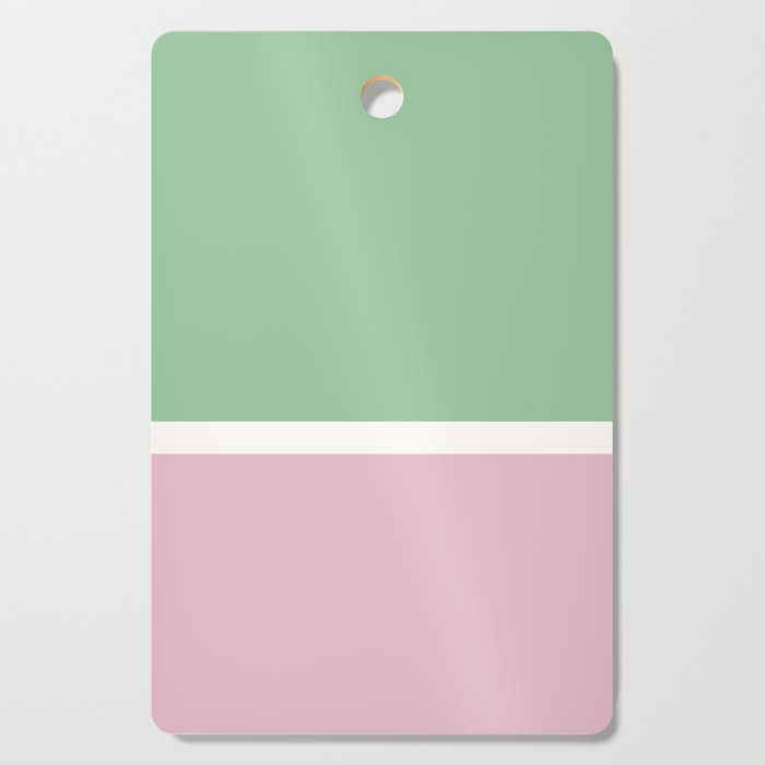 Color Block III Green Pink Cutting Board Gallery Image 1