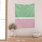 Color Block III Green Pink Wall Tapestry Gallery Image 2
