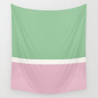 Color Block III Green Pink Wall Tapestry Gallery Image 4