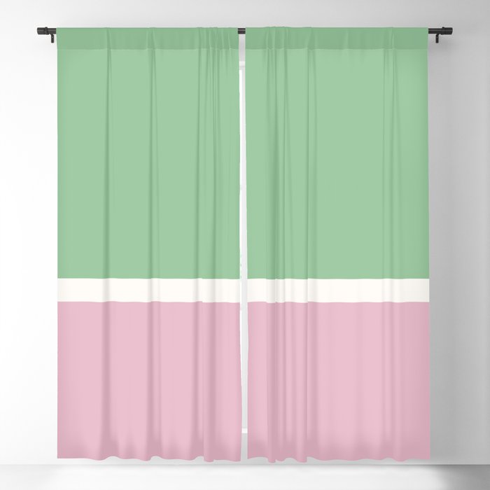 Color Block III Green Pink Window Curtain Gallery Image 5