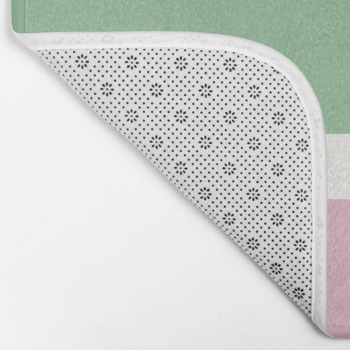 Color Block III Green Pink Bath Mat Gallery Image 2