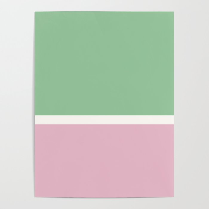 Color Block III Green Pink Poster Gallery Image 4