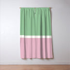 Color Block III Green Pink Window Curtain Gallery Image 3