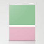 Color Block III Green Pink Stationery Card Gallery Image 2