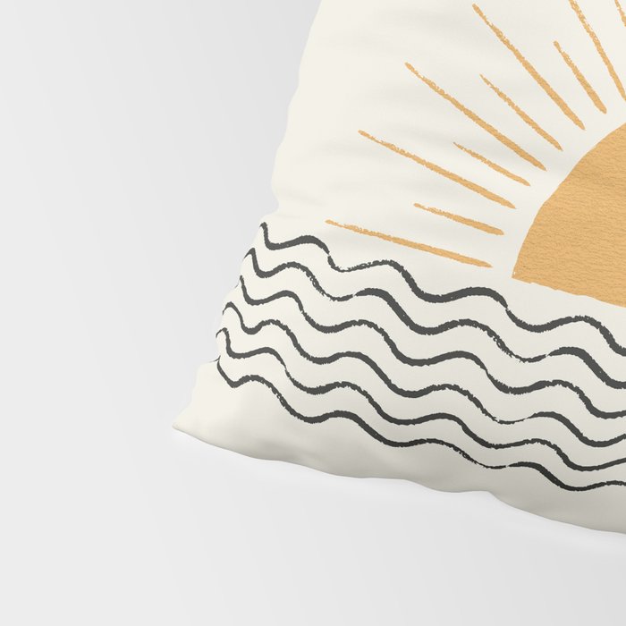 Sunrise Ocean -  Mid Century Modern Style Pillow Sham Gallery Image 4