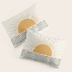 Sunrise Ocean -  Mid Century Modern Style Pillow Sham Gallery Image 3