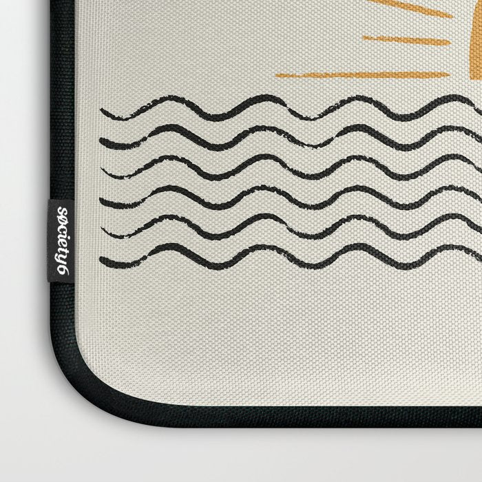 Sunrise Ocean -  Mid Century Modern Style Laptop Sleeve Gallery Image 3