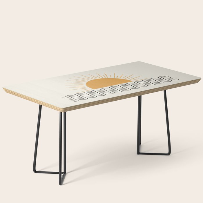 Sunrise Ocean -  Mid Century Modern Style Coffee Table Gallery Image 1