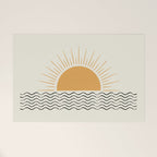 Sunrise Ocean -  Mid Century Modern Style Welcome Mat Gallery Image 1