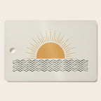 Sunrise Ocean -  Mid Century Modern Style Cutting Board Gallery Image 1