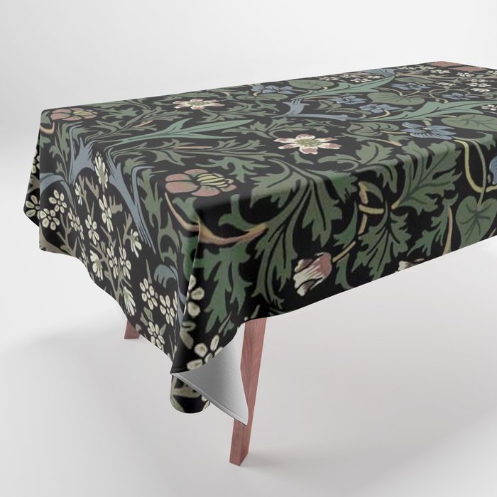 William Morris Vintage Blackthorn Dark Green 1892 Tablecloth Gallery Image 1
