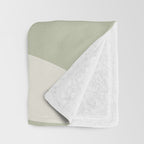 Minimalist Modern Abstract Expressionism in Sage Throw Blanket Gallery Image 3