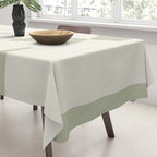 Minimalist Modern Abstract Expressionism in Sage Tablecloth Gallery Image 3