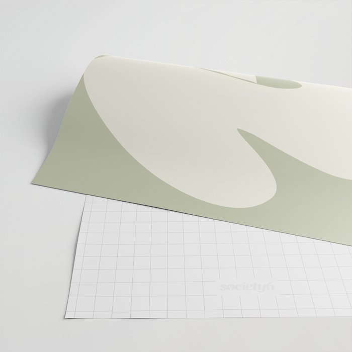 Minimalist Modern Abstract Expressionism in Sage Wrapping Paper Gallery Image 2