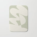 Minimalist Modern Abstract Expressionism in Sage Bath Mat Gallery Image 1