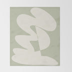 Minimalist Modern Abstract Expressionism in Sage Throw Blanket Gallery Image 2