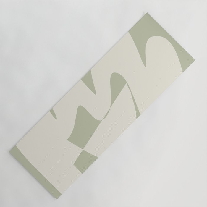 Minimalist Modern Abstract Expressionism in Sage Yoga Mat Gallery Image 1