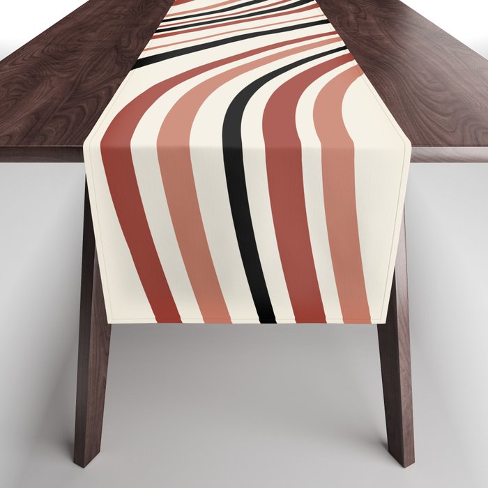Wavy Stripes XI - Neutral Pink Table Runner Gallery Image 1