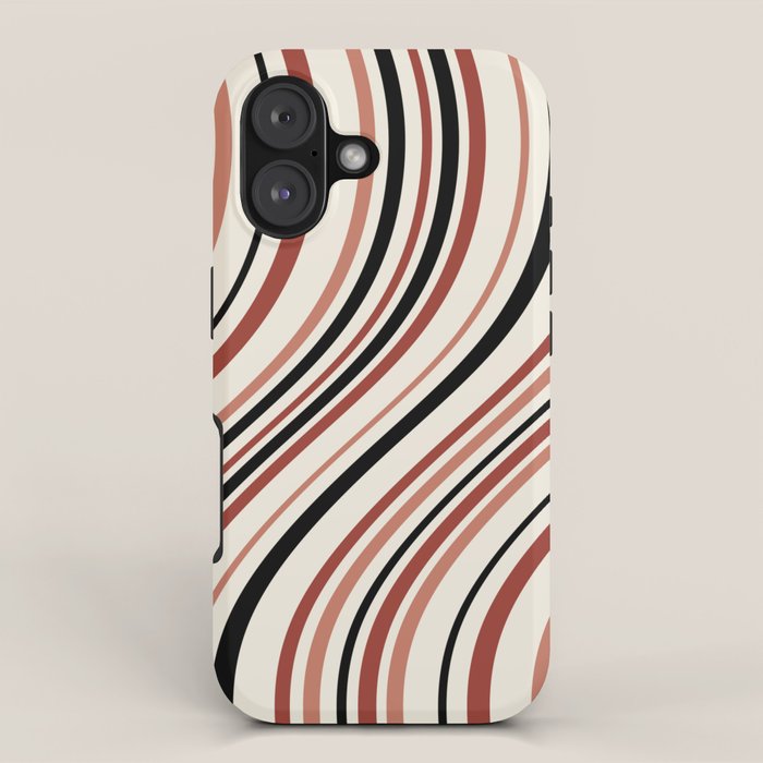 Wavy Stripes XI - Neutral Pink iPhone Case Gallery Image 1